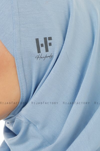 Hanfendy Plain Logo - Hellblau One-Piece Hijab