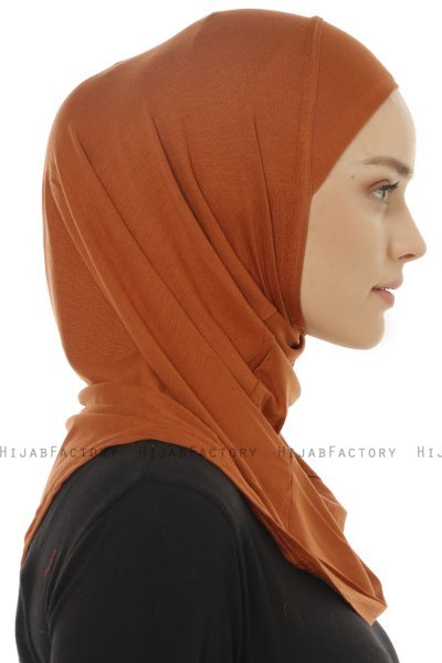 Hanfendy Plain Logo - Ziegelrot One-Piece Hijab