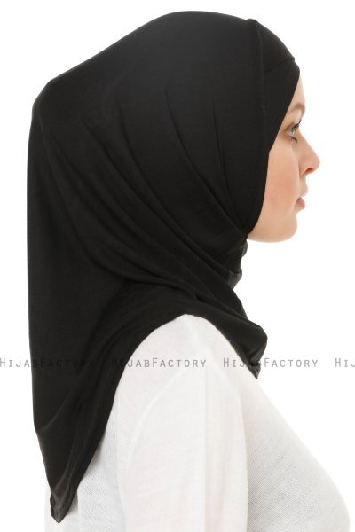 Hanfendy Cross Logo - Schwarz One-Piece Hijab