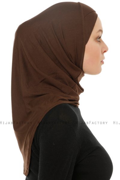 Hanfendy Cross Logo - Braun One-Piece Hijab