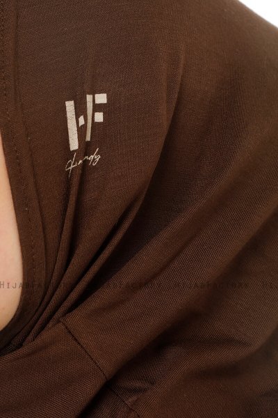 Hanfendy Cross Logo - Braun One-Piece Hijab