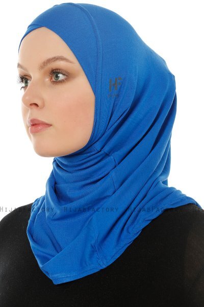 Hanfendy Cross Logo - Blau One-Piece Hijab