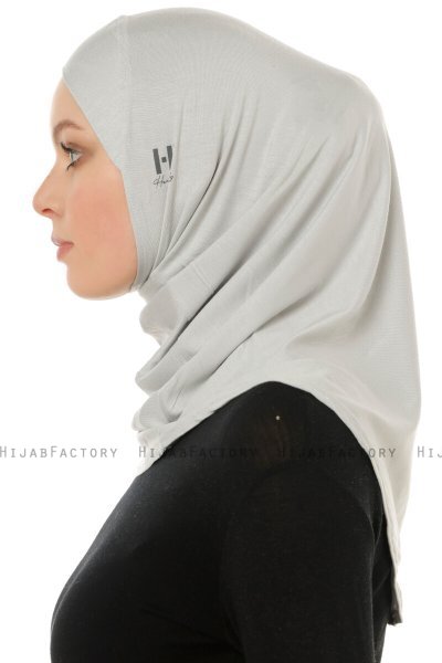 Hanfendy Cross Logo - Hellgrau One-Piece Hijab