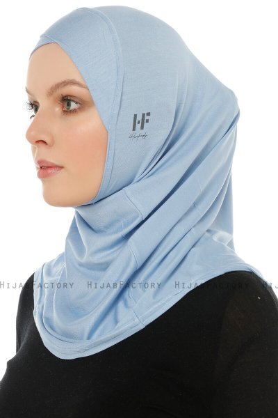 Hanfendy Cross Logo - Hellblau One-Piece Hijab