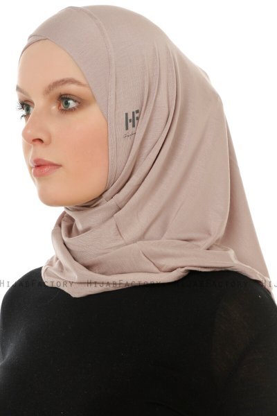 Hanfendy Cross Logo - Steingrau One-Piece Hijab
