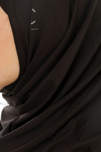 Micro Plain - Schwarz One-Piece Hijab