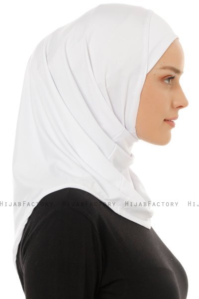 Micro Plain - Weiß One-Piece Hijab