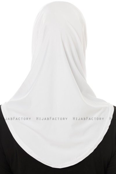 Micro Plain - Weiß One-Piece Hijab