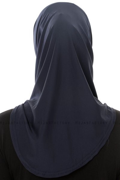 Micro Plain - Navy Blau One-Piece Hijab