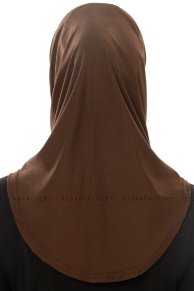 Micro Plain - Braun One-Piece Hijab