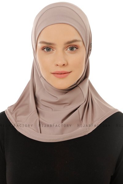 Micro Plain - Steingrau One-Piece Hijab