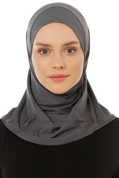 Micro Plain - Anthrazit One-Piece Hijab