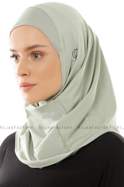 Micro Plain - Grün One-Piece Hijab