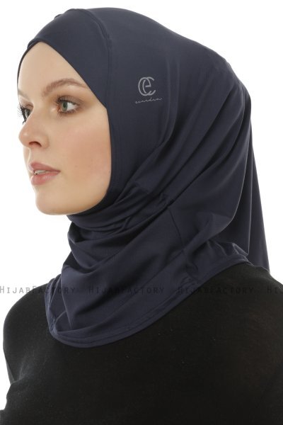 Micro Cross - Navy Blau One-Piece Hijab