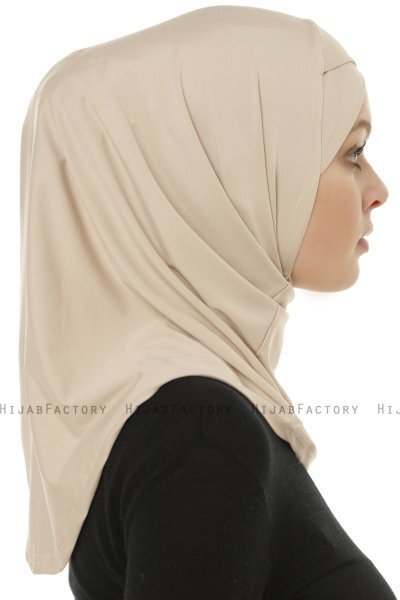 Micro Cross - Helltaupe One-Piece Hijab