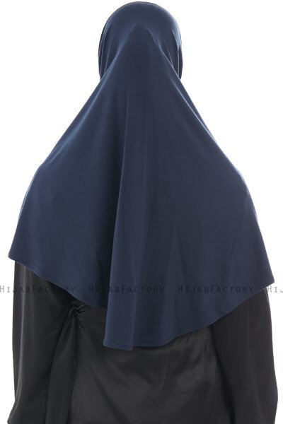 Ajda – Navy Blau Hijab Mit Reißverschluss