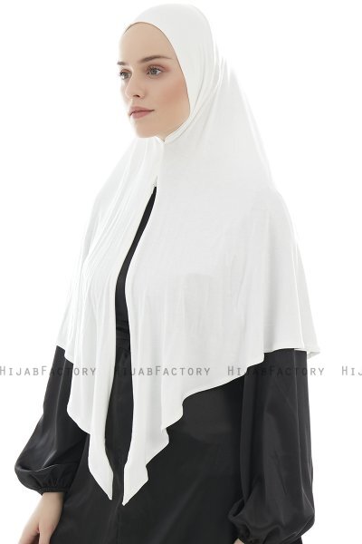 Ajda – Creme Hijab Mit Reißverschluss