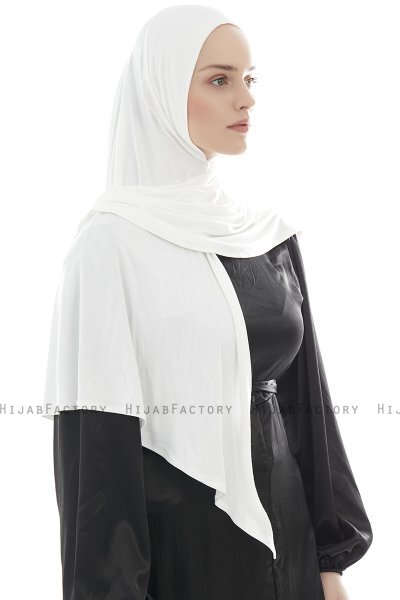 Ajda – Creme Hijab Mit Reißverschluss