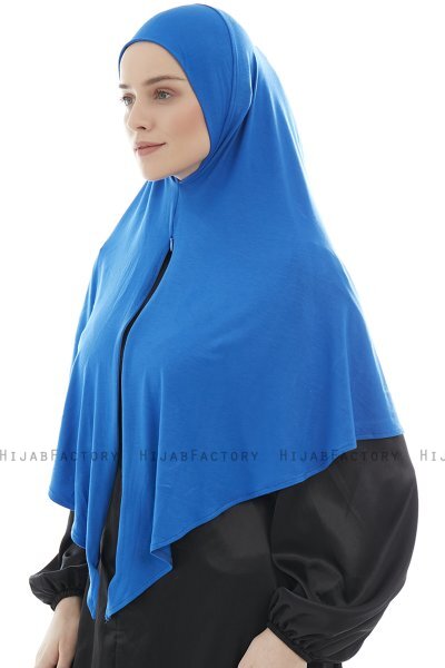 Ajda – Blau Hijab Mit Reißverschluss