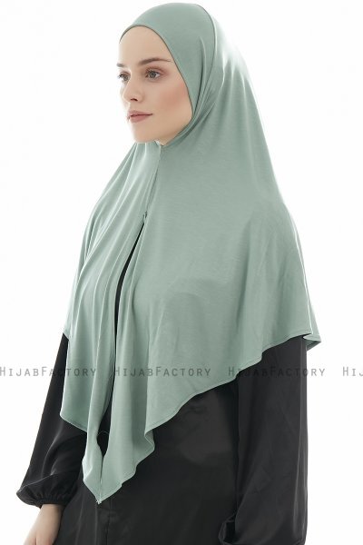 Ajda – Grün Hijab Mit Reißverschluss