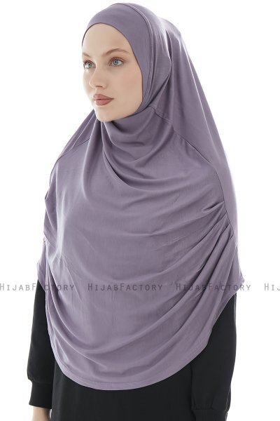 Roxelana - Dunkelviolett Lang Al Amira Hijab