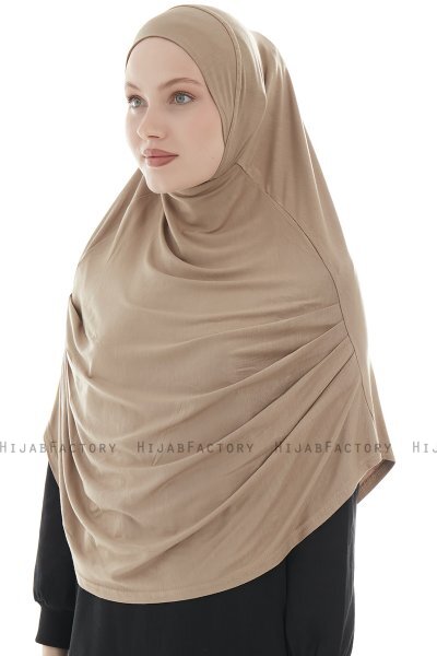 Roxelana - Hellbraun Lang Al Amira Hijab