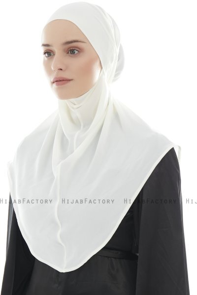Ebrar - Creme Crepe Chiffon Al Amira Hijab