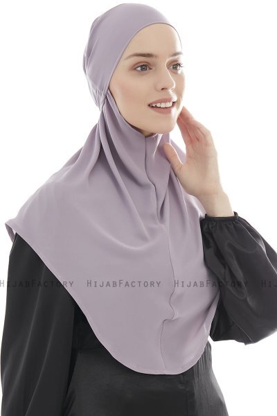 Ebrar - Steingrau Crepe Chiffon Al Amira Hijab