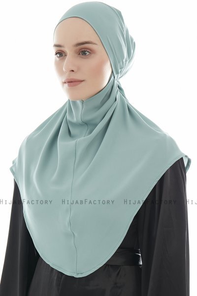 Ebrar - Mint Crepe Chiffon Al Amira Hijab