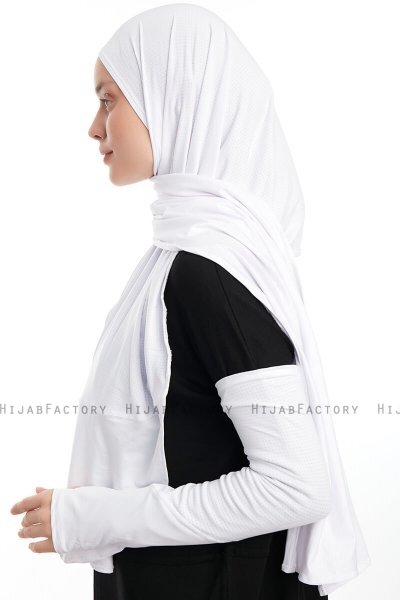 Azize - Weiß Pro Scarf Sport Hijab Set