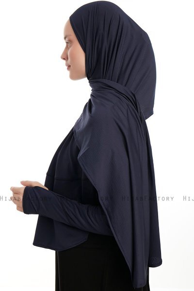 Azize - Navy Blau Pro Scarf Sport Hijab Set