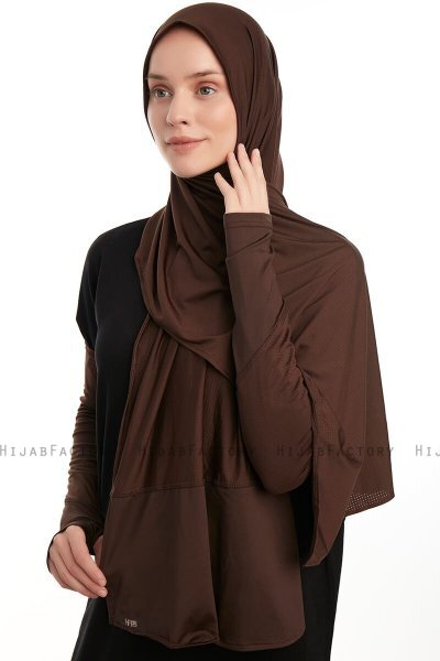 Azize - Braun Pro Scarf Sport Hijab Set