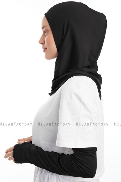 Bayda - Schwarz Pro Sport Hijab Set