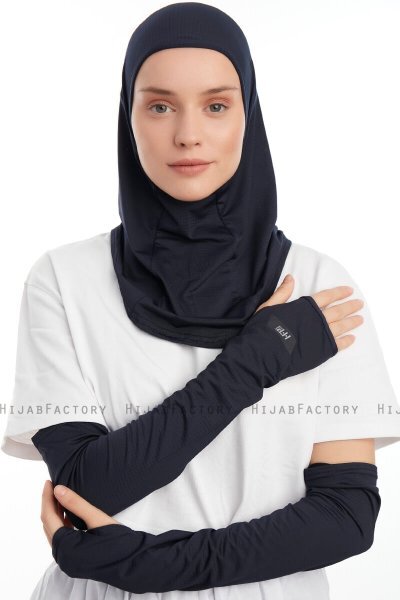 Bayda - Navy Blau Pro Sport Hijab Set