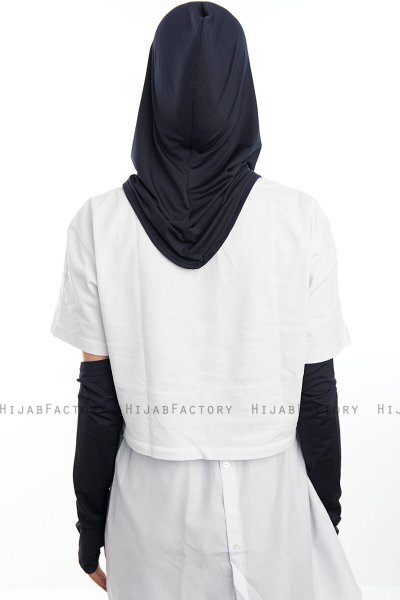 Bayda - Navy Blau Pro Sport Hijab Set