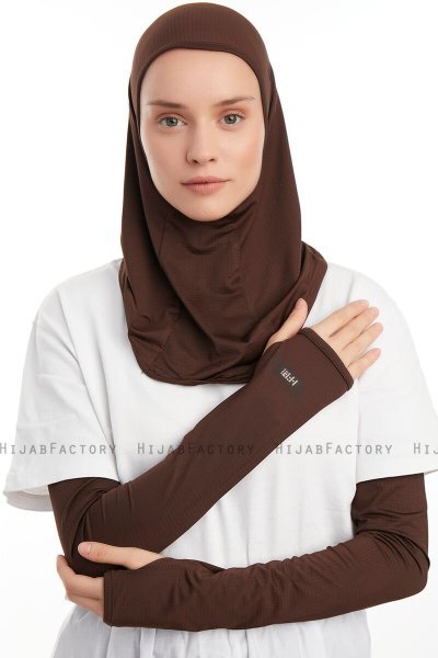 Bayda - Braun Pro Sport Hijab Set