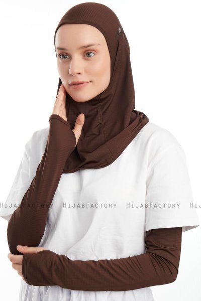 Bayda - Braun Pro Sport Hijab Set