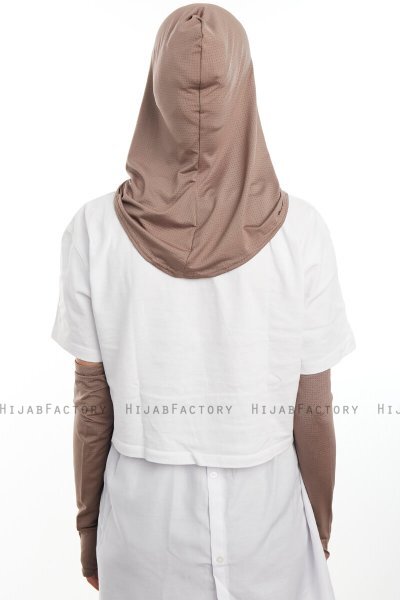 Bayda - Dunkeltaupe Pro Sport Hijab Set
