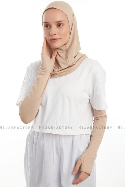 Bayda - Helltaupe Pro Sport Hijab Set