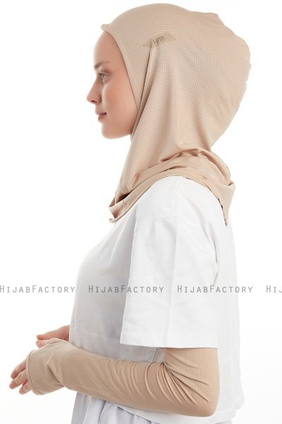 Bayda - Helltaupe Pro Sport Hijab Set
