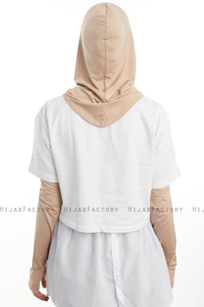 Bayda - Helltaupe Pro Sport Hijab Set
