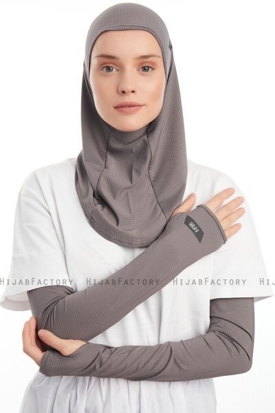 Bayda - Dunkelgrau Pro Sport Hijab Set