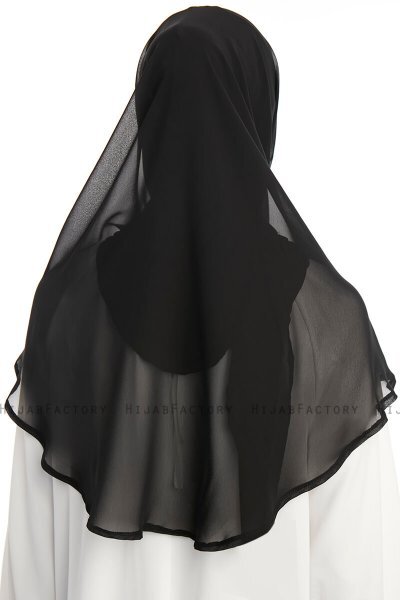 Eylem - Schwarz One Piece Chiffon Hijab