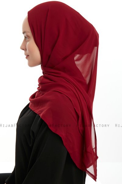Eylem - Bordeaux One Piece Chiffon Hijab