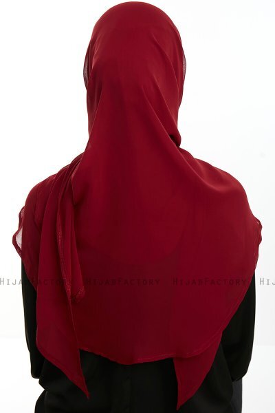 Eylem - Bordeaux One Piece Chiffon Hijab