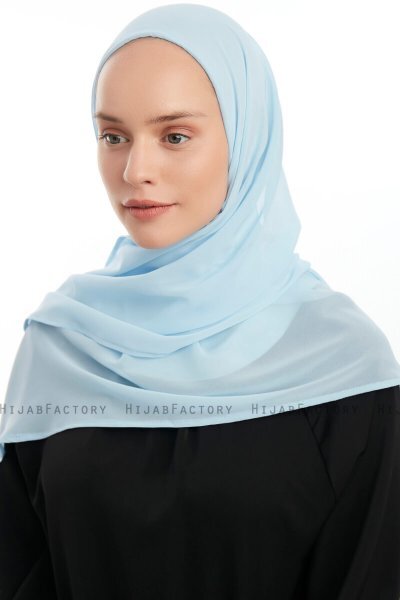 Eylem - Hellblau One Piece Chiffon Hijab
