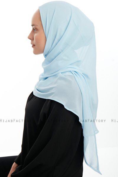 Eylem - Hellblau One Piece Chiffon Hijab