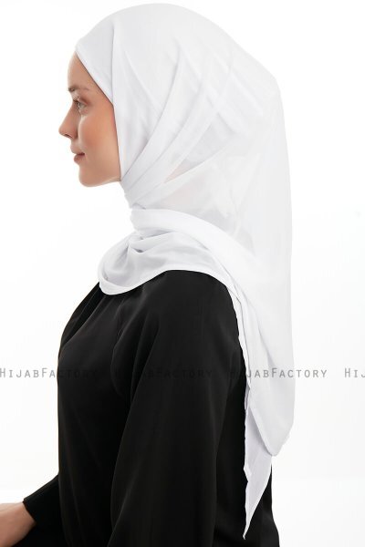 Sahar - Weiß One Piece Chiffon Hijab