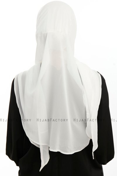 Sahar - Creme One Piece Chiffon Hijab