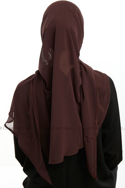 Sahar - Braun One Piece Chiffon Hijab